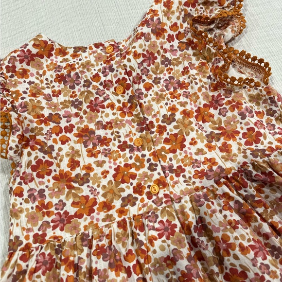 Haute Hippie Floral Crochet Girls Size 8 Dress • Orange, Red & Cream - Picture 8 of 8